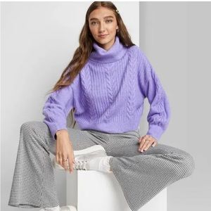 Wild Fable Purple Sweater Turtleneck